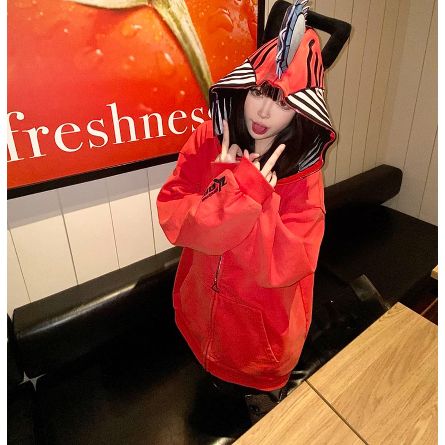 Amazon | レディース メンズ パーカー チェンソーマン周辺 デンジ